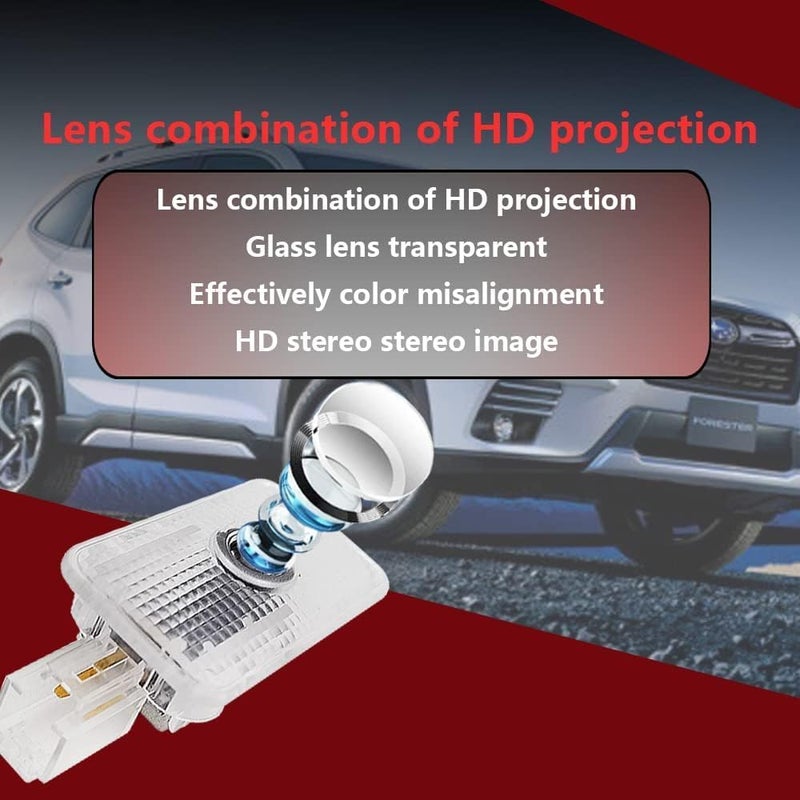 uunonaha 2 Pcs Forester LED Car Door Logo Lights Courtesy Projector Laser Welcome Light Puddle Lamp Compatible with Forester Accessories - Image 5